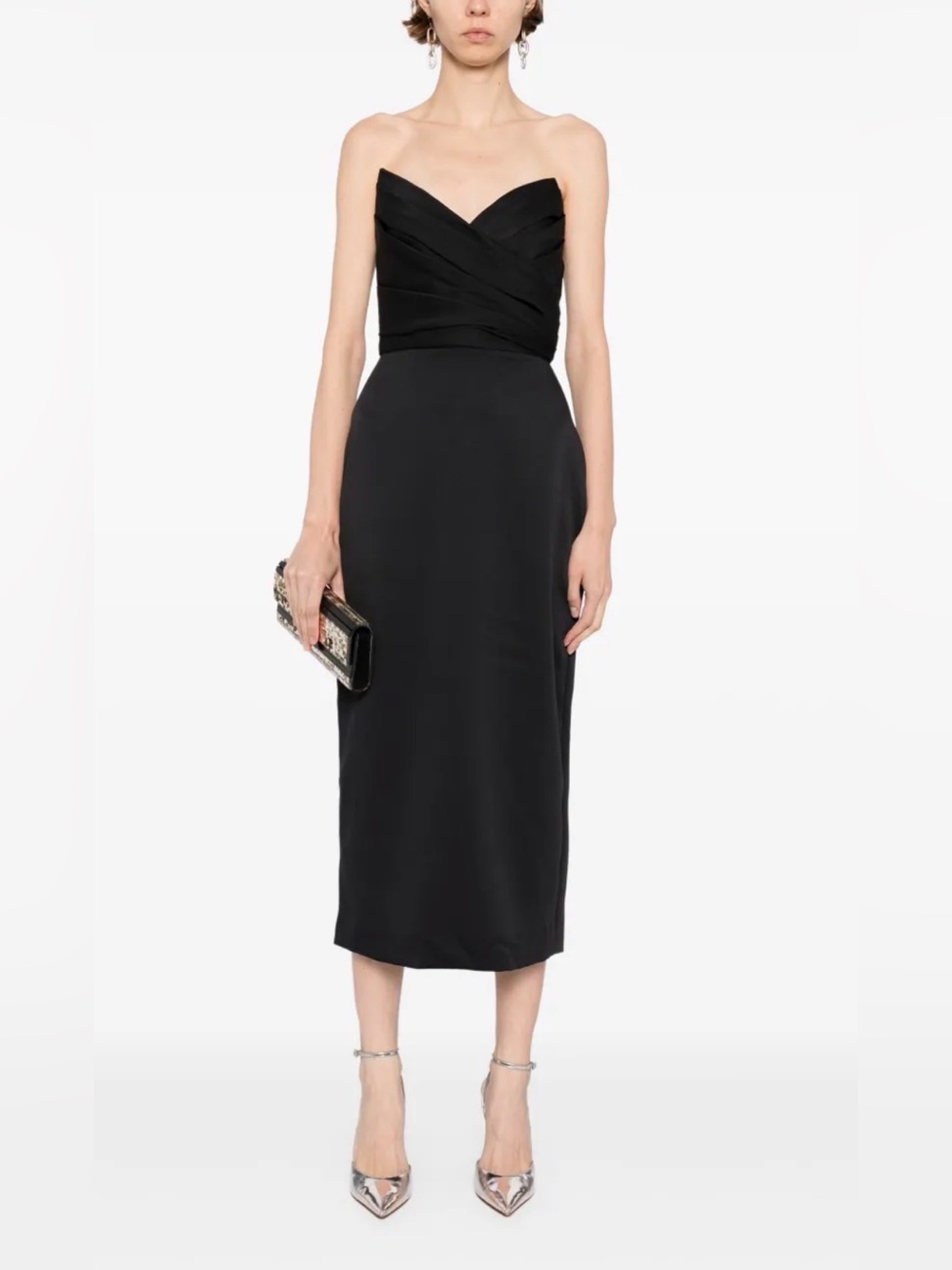 Amsale Strapless Crepe Dress size 6